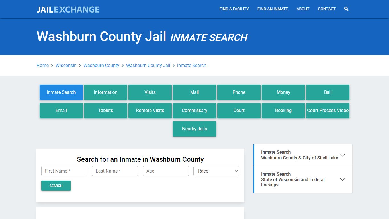 Washburn County Jail, WI Inmate Search: Roster & Mugshots